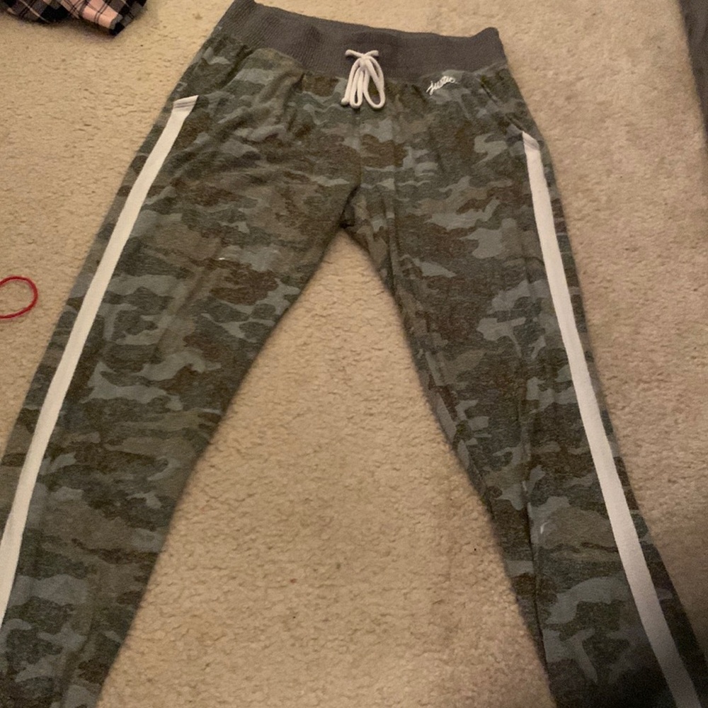 Green camo joggers